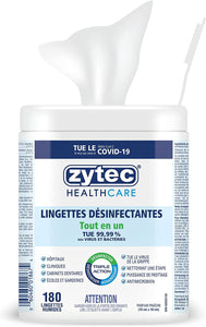 Zytec® Healthcare All in One Disinfecting Wipes – 180-ct