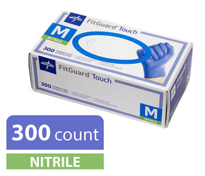 Medline FitGuard® (Dark Blue) Nitrile Gloves – 300-ct