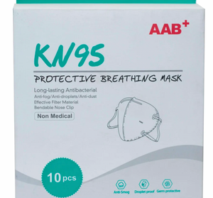 AAB® (White) KN95 Masks – 10-ct
