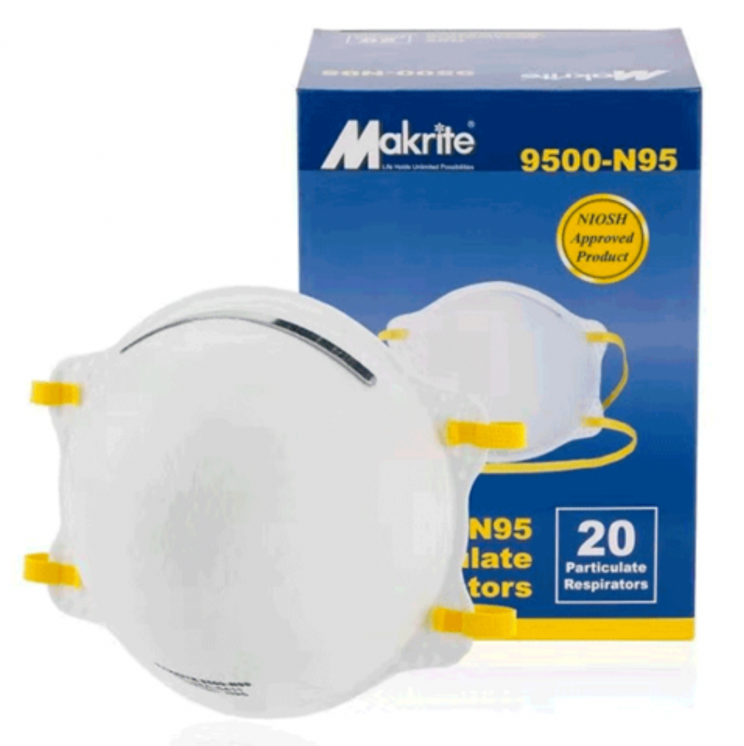 Makrite® 9500 N95 Respirator Mask – 20-ct