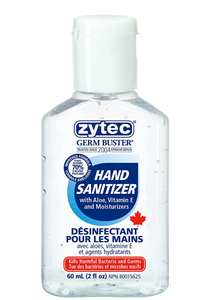 Zytec® Clear Gel Sanitizer w/ Flip Cap – 60mL