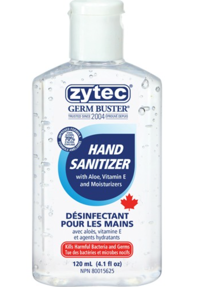 Zytec® Clear Gel Sanitizer w/ Flip Cap – 120mL