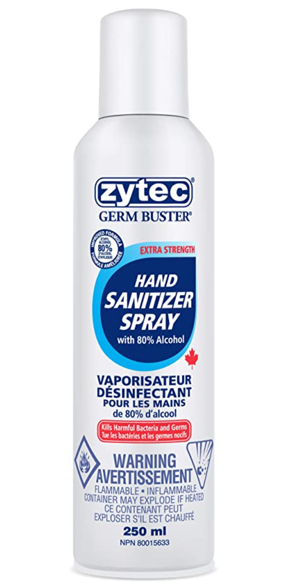 Zytec® (80% Alcohol) Sanitizer Spray Extra Strength (Aerosol) – 250mL