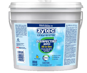 Zytec® All in One Disinfecting Virucidal Wipes – 800-ct